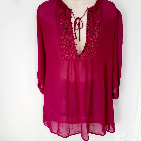 New York & Company Silk Tunic Top Blouse NWT - Picture 11 of 17